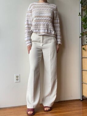 Liz Claiborne cream vintage cotton knit sweater